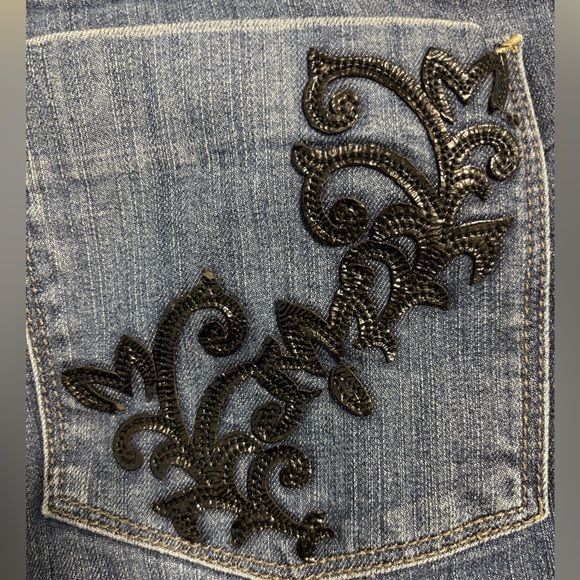 White House Black Market Slim leg Size 10R Blue Denim Jeans Mid rise - Picture 4 of 10